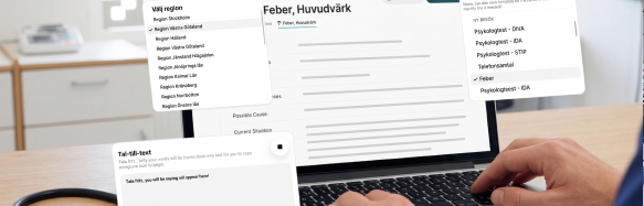 Skärmbild av Clinvvo på laptop